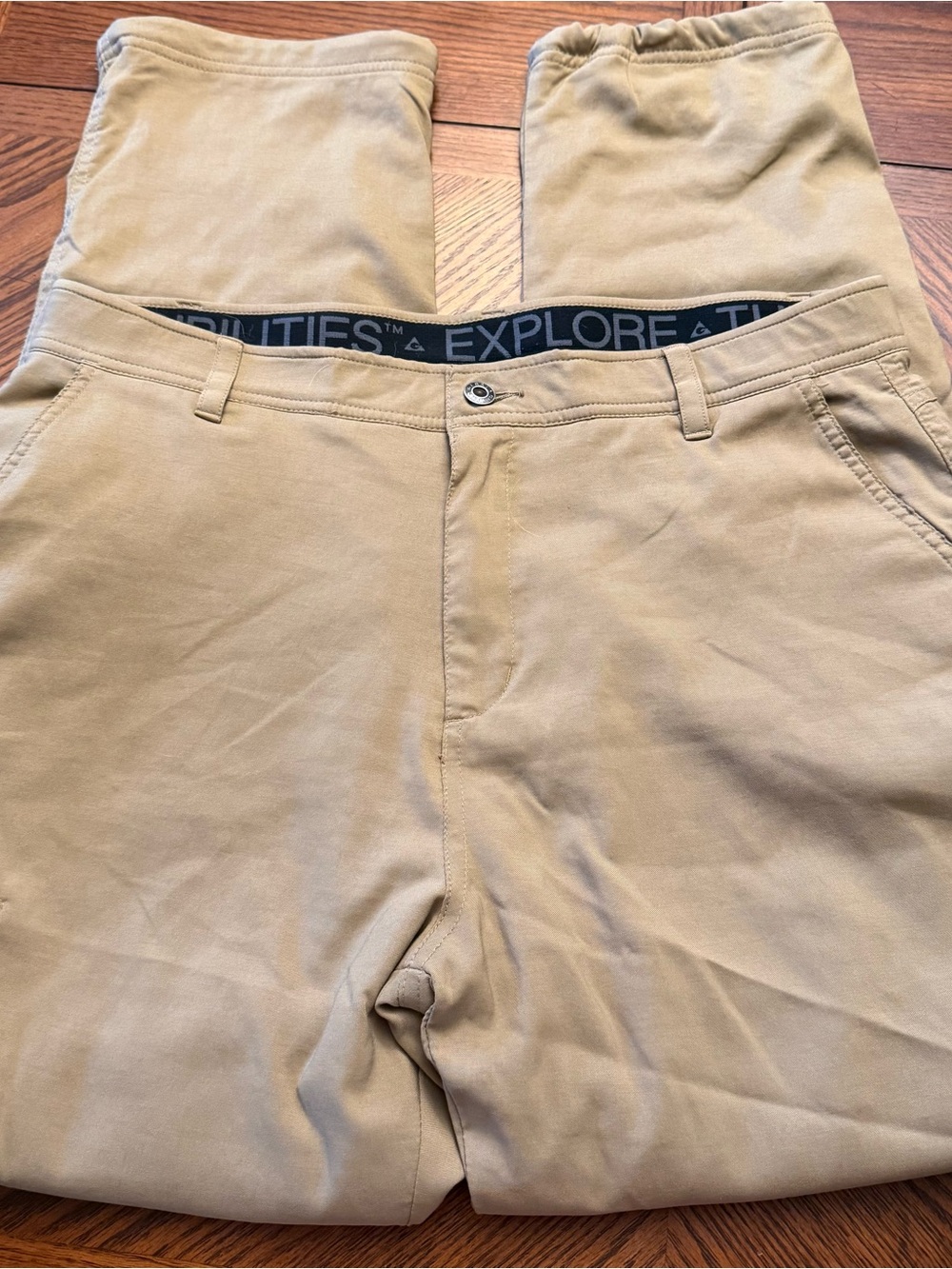 Gerry Venture Fleece Lined Pants Comfort Waistband Tan Khaki Men’s 36x32 Outdoor